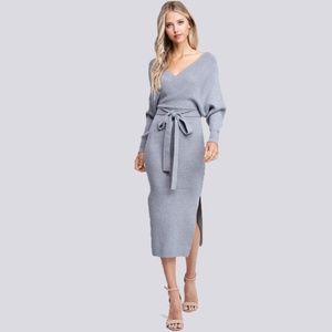 Heather Grey Midi Dress
